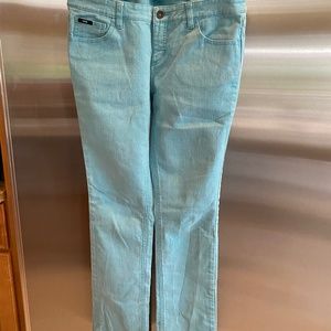 Vans off the wall aqua turquoise jeans pants bottoms sz 9